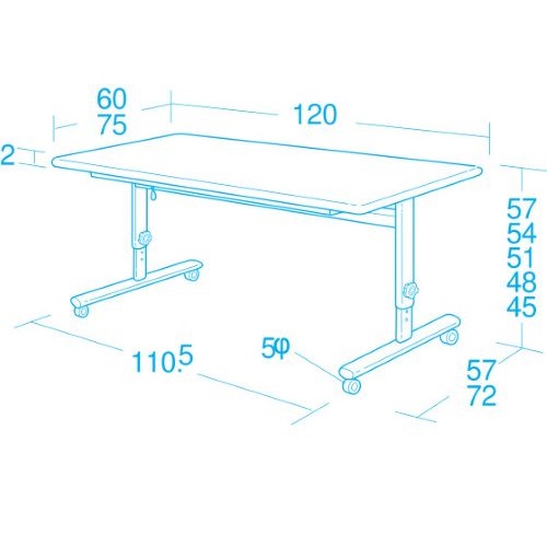 イージースタックテーブル・クリーム・2×4