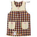 フラワーギンガムチェック エプロン