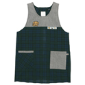 グリーンチェックエプロン ブラックウォッチ