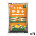万田酵素×緩効性肥料配合　 花・野菜の培養土 14L（5袋）